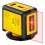 360 Degree Rotating Non-Adjustable Laser Class II Level with 2 Extra-Large Backlit Bubble Vials, Fixed Vertical Line, 16 ft / 192 in, Yellow/Black 1
