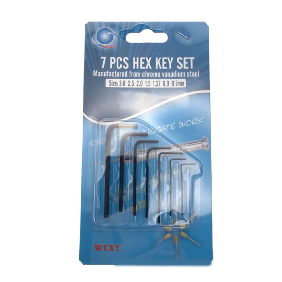 New 7Pcs 0.7Mm-3Mm Mini Hexagon Hex Allen Key Set Wrench Screwdriver Tool Kit 7439450432810