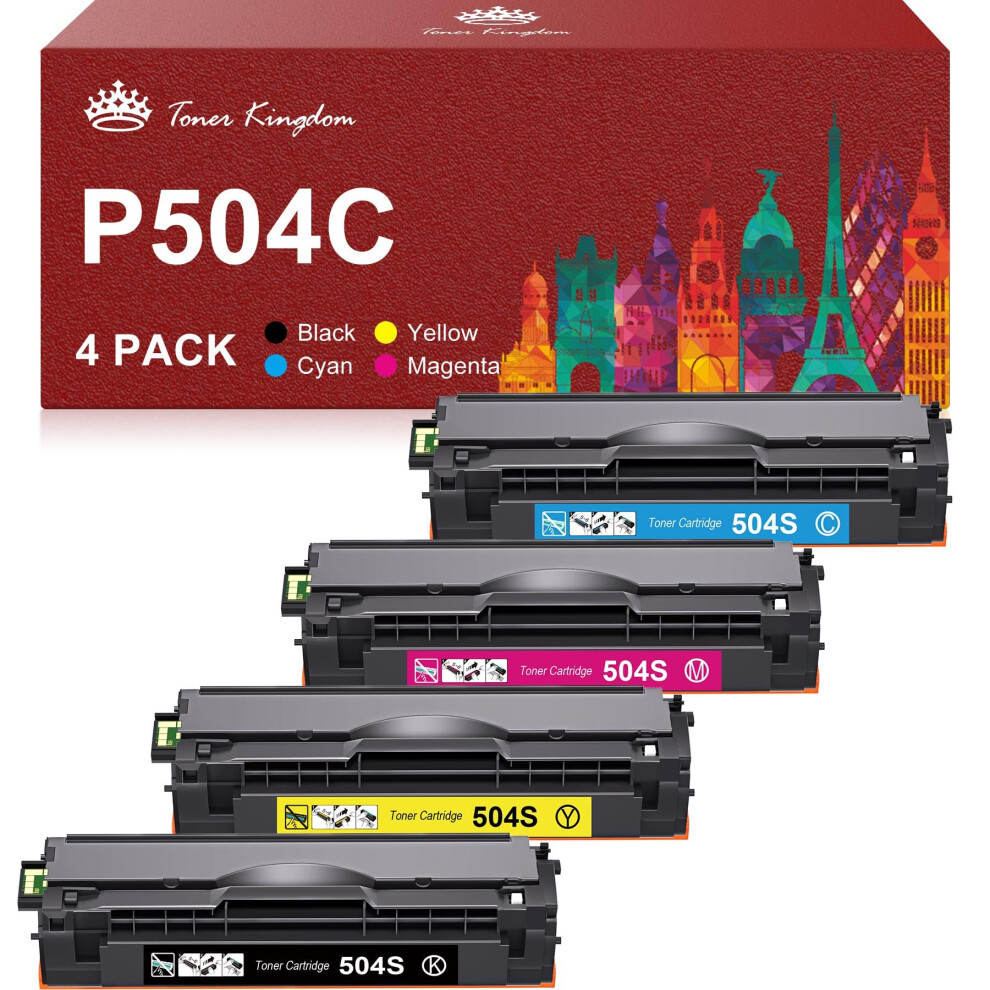 P504c Toner Compatible For Samsung Clt-P504c Clt-K504s For Xpress C1810w C1860fw Clp-415N Clp-415Nw Clx-4195Fn Clx-4195Fw Clx-4195N (K504s C504s M504s 745431473206