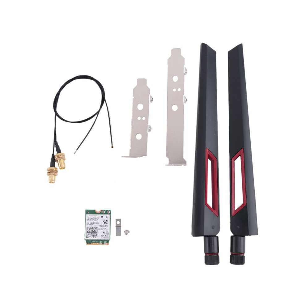 Wi-Fi 6E Ax210 Wireless Card 2400Mbps 5.2 Desktop Kit 802.11Ax 2.4G/5Ghz/6Ghz Ax210ngw,With 10Dbi Antenna 6033169689186