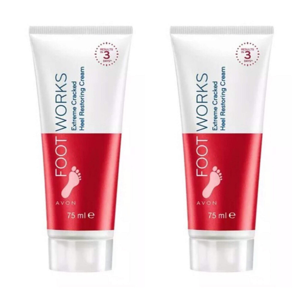 Avon Cream 2 X Foot Works Extreme Cracked Heel - 2 X 75Ml