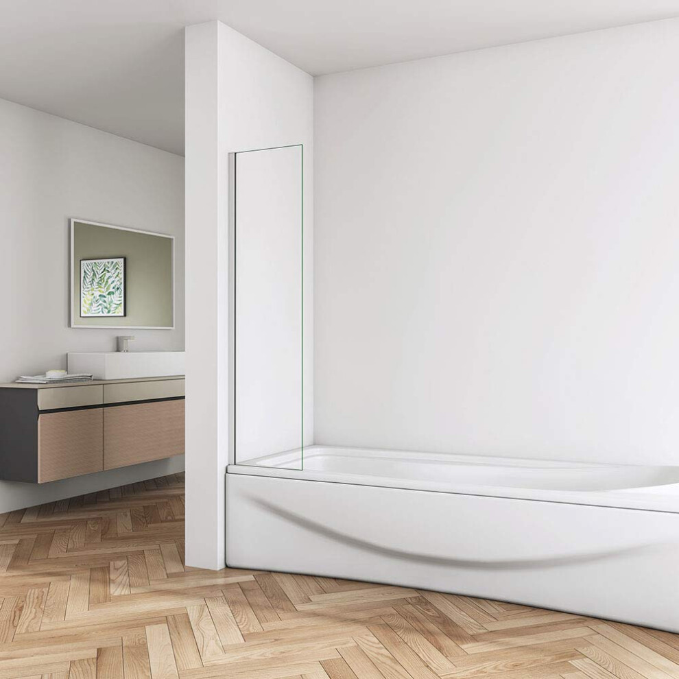300X1400mm Fixed Square Bath Screen 6Mm Safety Tempered Glass Over Bath Single Panel Shower Screen 3711152881702