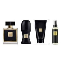 Set of 5 Little Black Dress items consists of EDP 50ml Body Mist 100ml Body Lotion 150ml roll on 50ml and cosmetics bag by Avon,
