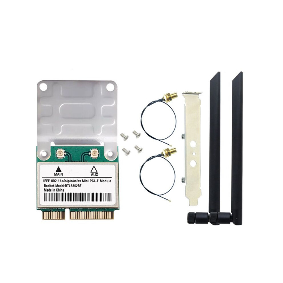 RTL8852BE WiFi 6 Network Card with 8DBI Antennas BT 5.2  PCI-E Dual Band 2.4G/5GHz AX1800 Adapter for Win 10 11 A-image-OPC-PVVCBGW-NEW