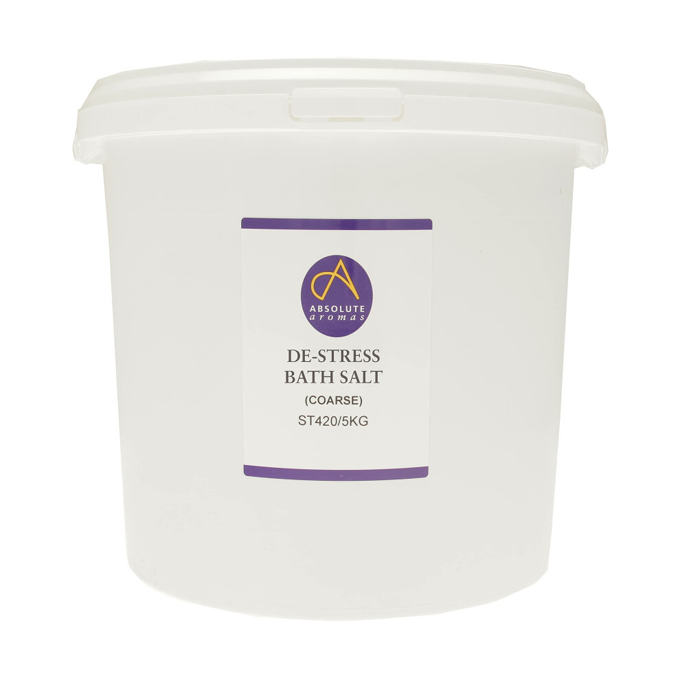 Absolute Aromas Pink/Lavender De-Stress Bath Salts - Natural Coarse Himalayan Salt Infused With 100% Pure Essential Oils Of Chamomile, Bergamot And Jasmine (5Kg)