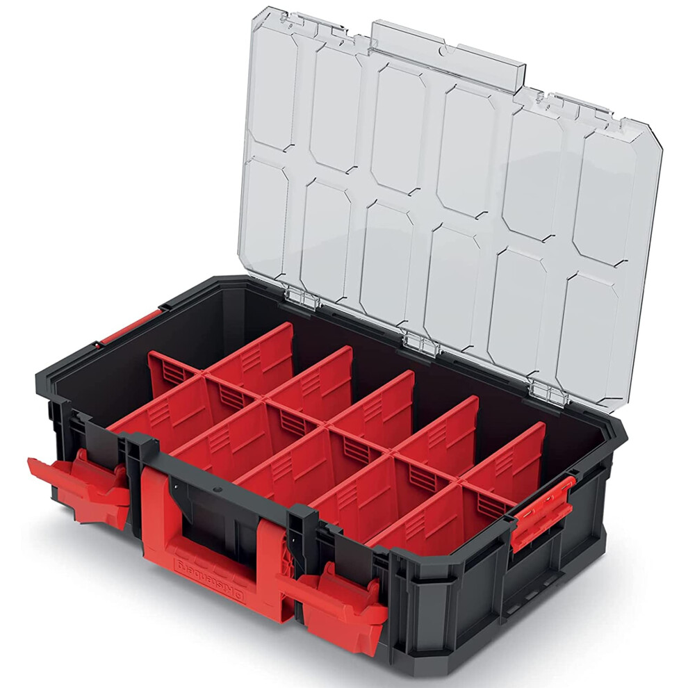 Kistenberg Schwarz Organizer Sortimentsbox Werkzeugkiste Kleinteilebox Mit Trennwänden, Version: Kms553515s, 517 X 331 X 134 - Bild 3