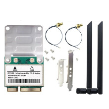 RTL8852BE WiFi 6 Network Card with 8DBI Antennas BT 5.2 PCI-E Dual Band 2.4G/5GHz 1800Mbps Adapter for Win 10 11
