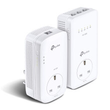 P-Link AV1300 Gigabit Passthrough Powerline ac Wi-Fi Kit, up to 1200 Mbps WiFi speed, Wi-Fi Extender (TL-WPA8631P KIT) (Renewed)