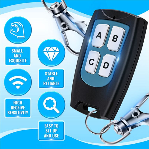 12V 4 Channel 200M Wireless RF Remote Control  2 Transmitter + Receiver 2