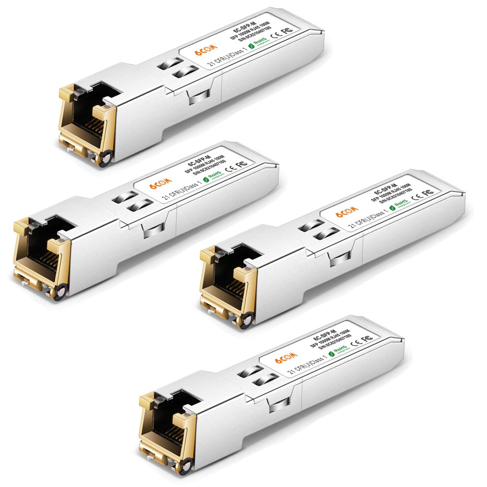1.25G Sfp-T Transceiver, 1000Base-T Rj45 Copper Module Sfp, For Cisco Glc-T/Sfp-Ge-T, Ubiquiti, Netgear, D-Link, Supermicro, Tp-Link, Meraki, Up To 755361173640