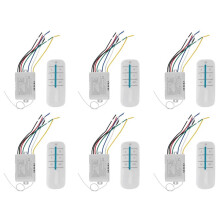 6X 4 Way Light Lamp Digital Wireless Remote Control /OFF 220V
