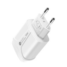Chargeur USB Quick Charge PD 38W Chargeur de Charge Rapide QC3.0 Type-C TĂȘTe de Charge Chargeur de TĂ©LĂ©Phone Portable Universel Prise UE