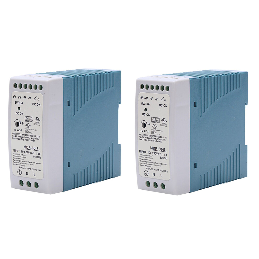 4X Mdr-60 5V 60W Din Rail Power Supply Ac- Driver Voltage Regulator Power Suply 110V 220V 6031602061933