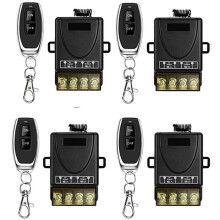 4X 433MHz 220V Water Pump Remote Control  1Ch 30A Receiver Module /OFF Wireless RF Transmitter for Light LED