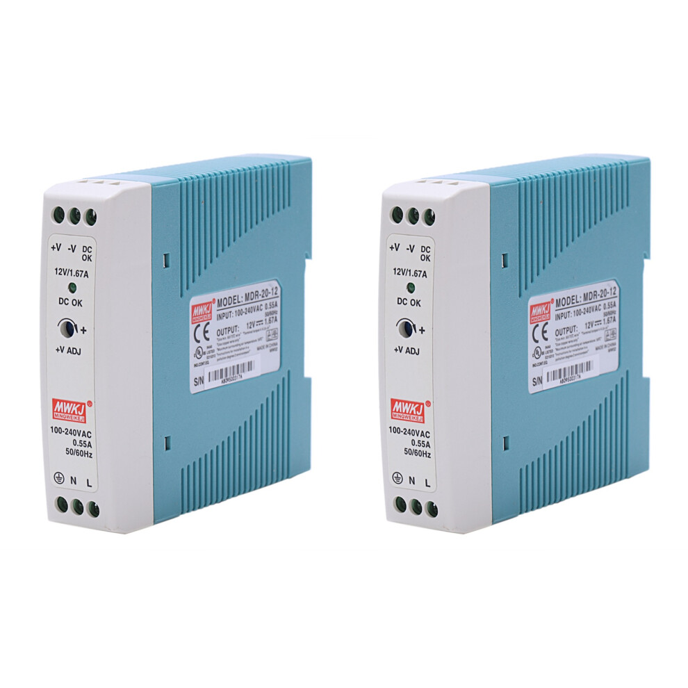Photos - Climbing Gear 2X MDR-20 12V 20W Din Rail Power Supply Ac- Driver Voltage Regulator Power Suply 110V 220V