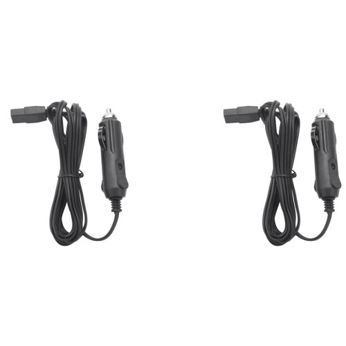 4PCS 2M 12V Replacement Car Cooler Box Fridge Cigarette Lighter 2 Pin Charger Cable