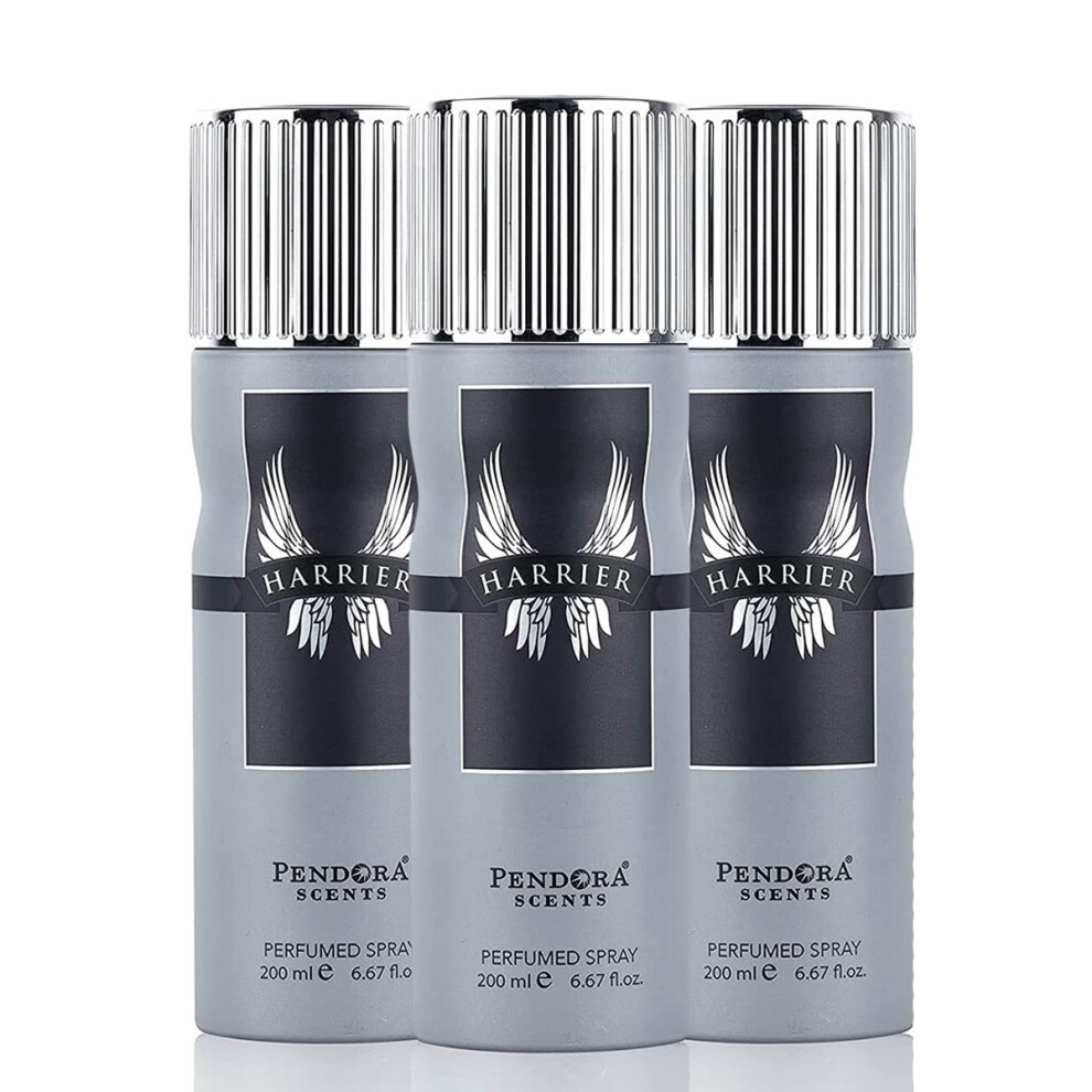 Paris Corner Set Of 3 Deo Men And Women's Body Spray Pendora Scents 200Ml Perfumes (Harrier)