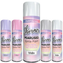 1 x Pearlised Shimmer White Spray Paint 400ml, Spray Paint in variety of colors White Pink Silver Lilac,Arts Crafts