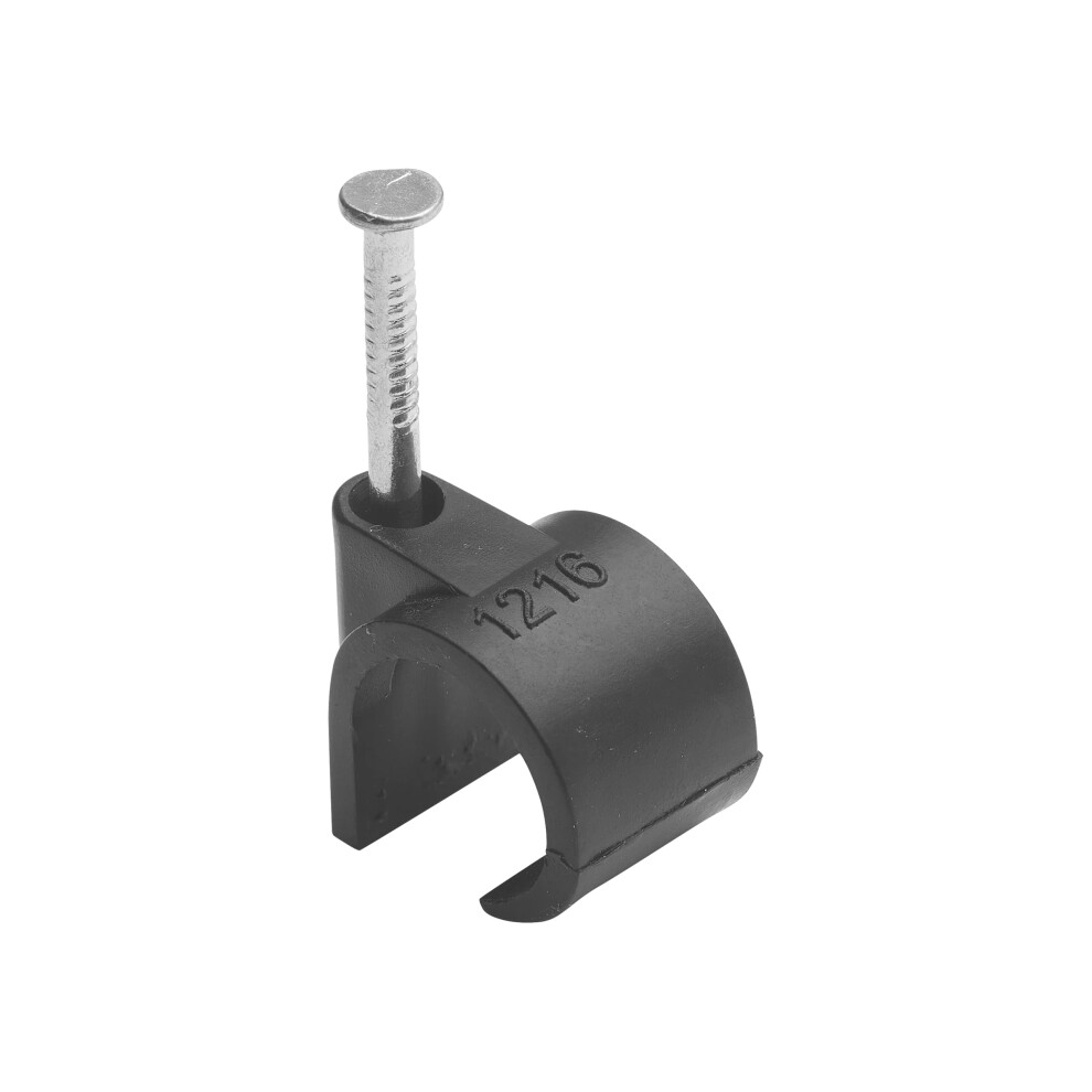 700428 Cable Tie - Electric Cable Attachment And Connection - Cable Tie - Fixing Nail - Wire Tie Diameter 12 A 16 Mm Black Pack Of 25 3142187004284
