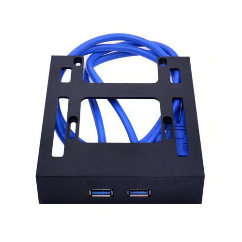 2X 2  USB 3.0 Front Panel Floppy Disk Bay 20 Pin USB3.0 Hub Expansion Cable Adapter Plastic Bracket for PC Desktop 2