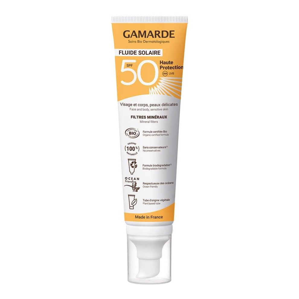 Gamarde Sun Care Fluid High Protection Spf50 Organic 100Ml