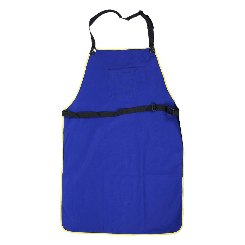 Vingvo Apron, Flame Retardant Comfortable Work Apron, Blue For Mechanical Operation Metal Processing