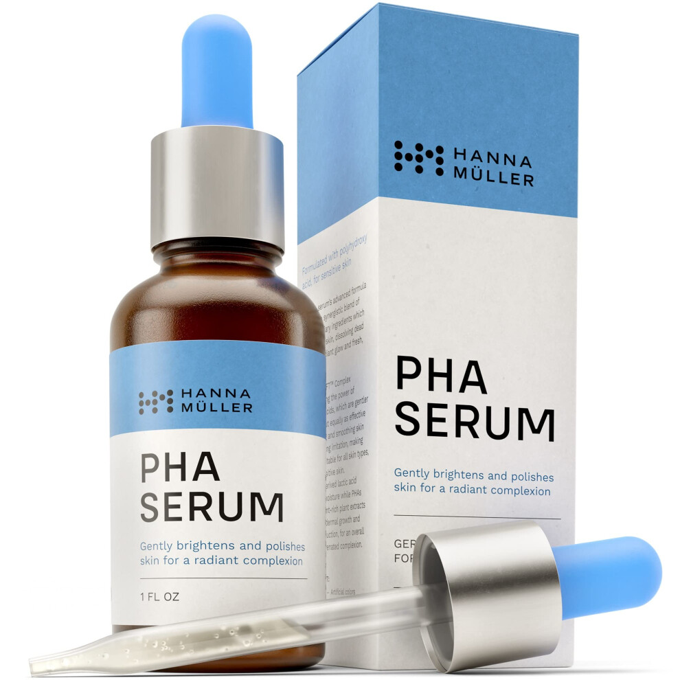 Hanna Mã¼Ller Dark Pha Serum With 2 Phas & 1 Aha Serum - Pha & Aha Lactic Acid Serum For Face, Spot Remover For Face, Facial Skin Care Products, Chemical Exfoliant,