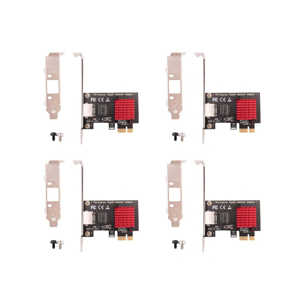 4X Pcie Card Gigabit Network Card 10/100/1000Mbps Rj45 Wired Network Card Pci-E Network Adapter Lan Card 6033189764818