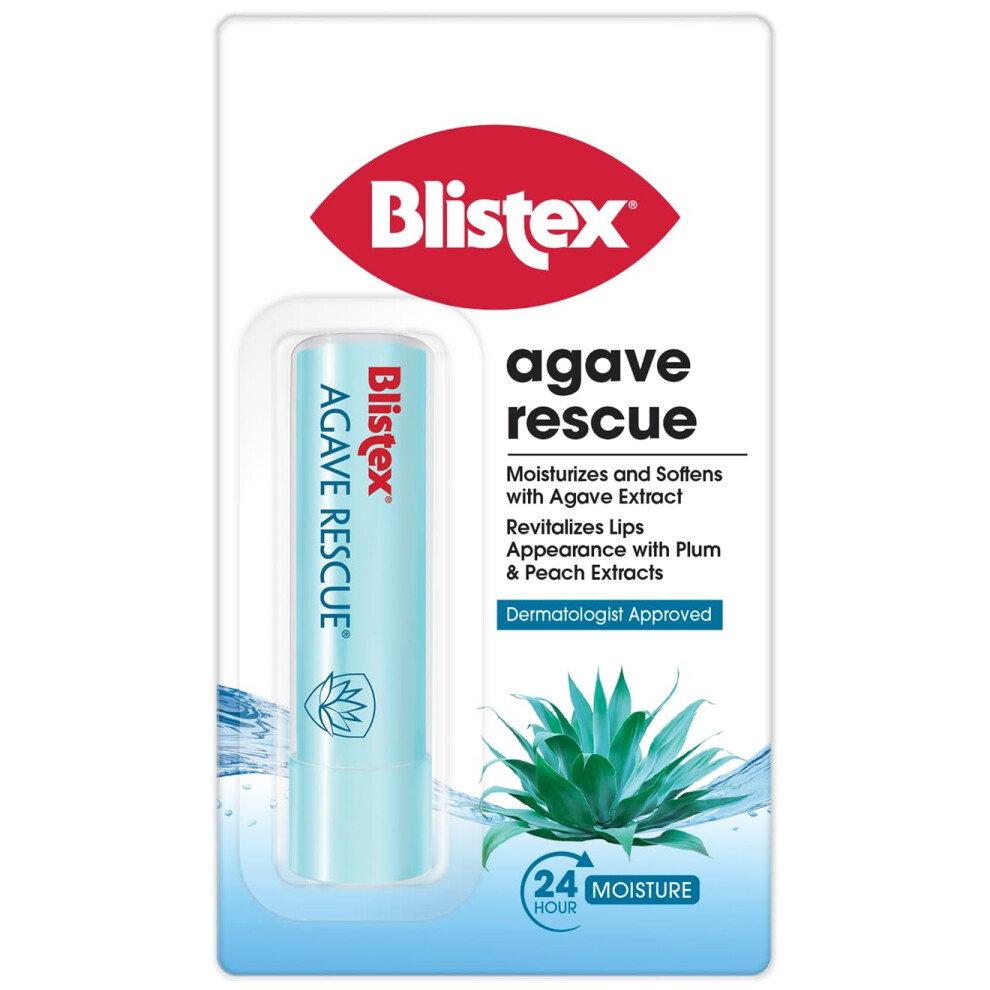 Blistex Agave Rescue Lip Balm, Helps Moisturise And Hydrate Lips, With Agave Extract, Multipack 3.7G X 12