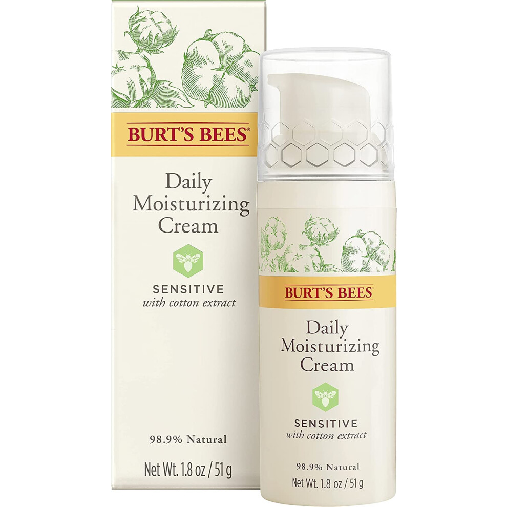 Birsppy Cream Face Burts Bees Daily Moisturising & Moisturiser For Dry, Sensitive Skin With Natural Ingredients Aloe - Fragrance Free, Hypoallergenic, Allergy