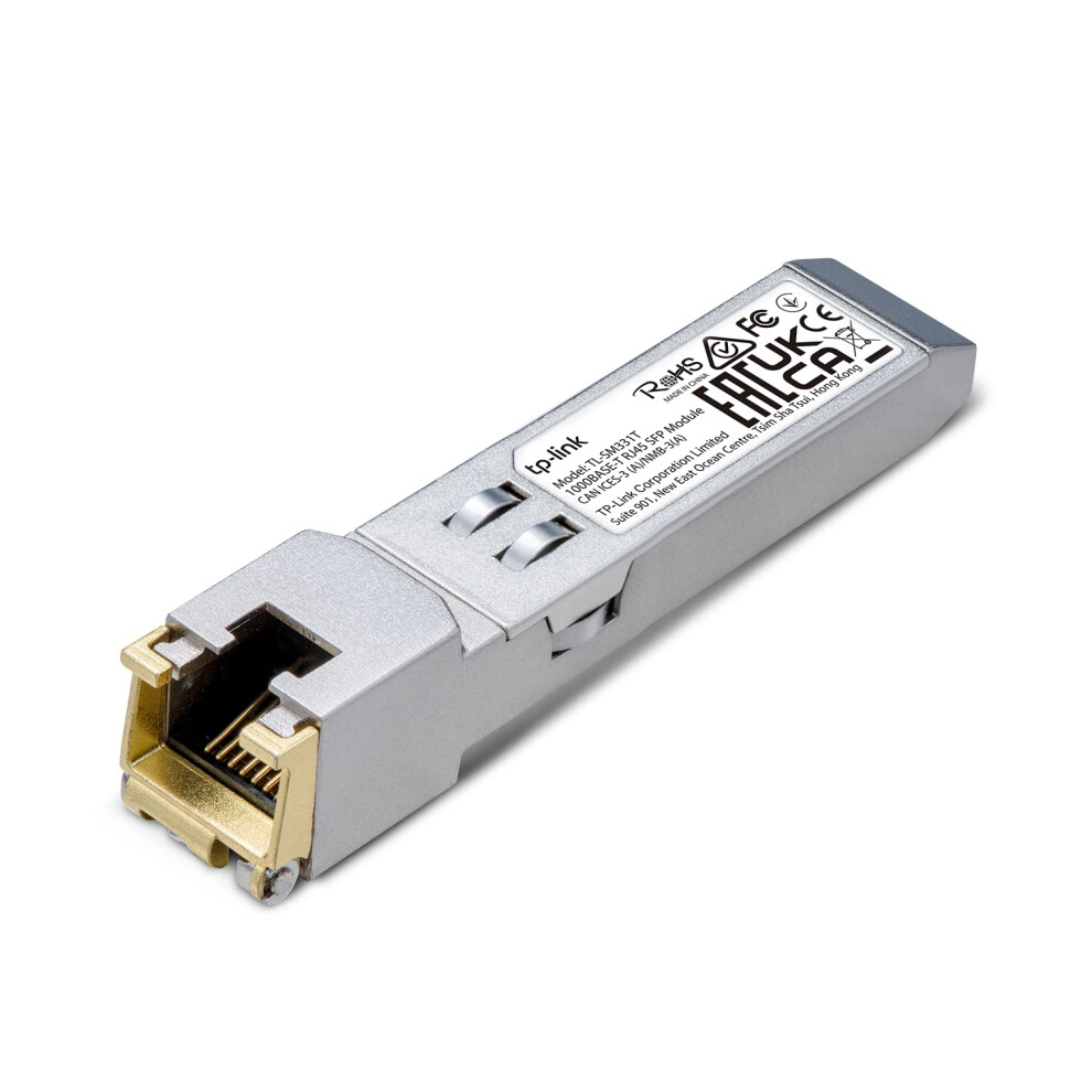 Photos - Other Network Equipment TP-LINK TL-SM331T | 1000Base-T RJ45 SFP Module | 1.25G Copper SFP Transceiver | SFP to Ethernet | Plug and Play | Hot Pluggable | Up 