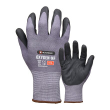 Oxygen Safety Work Grip Gloves, Nitrile Engineering Gripper Gloves for Work, Optimal Oil Handling, for Men and Women, Construction, Warehouse, Size