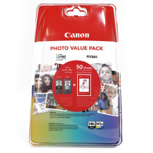 PG-540L/CL-541XL Pack de PG-540L Plus CL-541XK Plus 50 Feuilles Papier Photo 10x15 (Emballage Blister Sécurisé), 5224B005