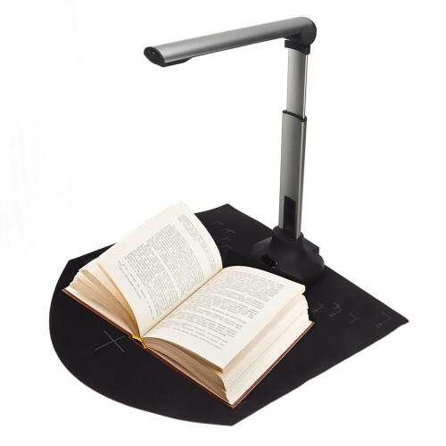 USB Document Camera, 12MP A3 Document Scanner with CMOS Sensor and LED Light Supports Auto Correction Continuously Scan, for Remote Teaching