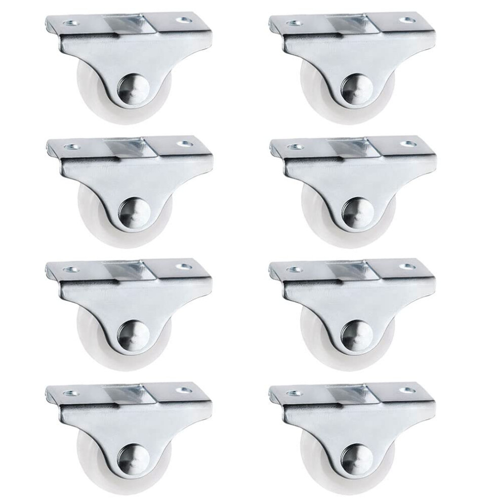 8 Pieces Fixed Castor Wheels Small Wheel Castors Trolleys Castor For Furniture Appliances Drawer Equipment Fixed Castor Replacement 616943868821