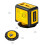 360 Degree Rotating Non-Adjustable Laser Class II Level with 2 Extra-Large Backlit Bubble Vials, Fixed Vertical Line, 16 ft / 192 in, Yellow/Black 3