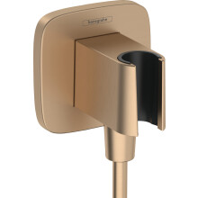 FixFit Q Wall Outlet with Shower Holder, Brushed Bronze, 26887140