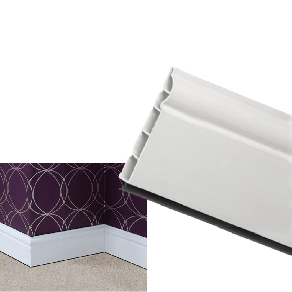 Vp Roomline Skirting Board 150Mm X 5M - Plastic Ogee Skirting Board - White 7427000343198