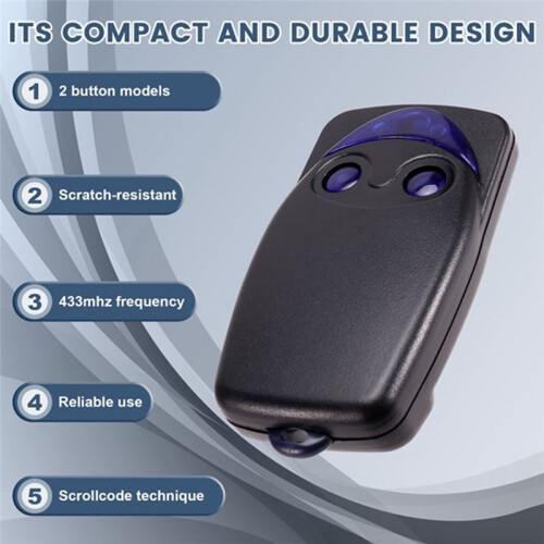 10 Pcs FLO2RS 433mhz Garage Door Remote Control Opener Flor-S Remote Control 2 Button Rolling Code Handheld Transmitter 1