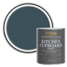 Blue Scrubbable Kitchen Cupboard Paint in Satin Finish - Evening Blue 750ml
