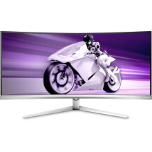 Evnia 34M2C7600MV - 34 Inch Curved WQHD Gaming Monitor, Mini LED, VA, 165Hz, 2.5ms GTG, HDR 1400, Ambiglow, KVM, DTS Sound (3440 x 1440 @ 165Hz HDMI 2
