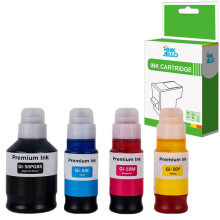 Ink Bottle for printer, compatible with Canon Pixma G5050 G6050 G7050 Black Cyan Magenta Yellow (4-Pack)