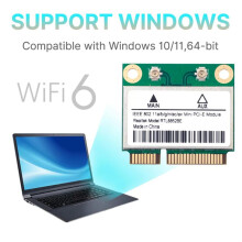 RTL8852BE WiFi 6-Netwerkkaart met 10DBI-Antennes, 1800 Mbps Dual-Band, 2,4 G/5 GHz, BT 5.2 -PCI-E-Interface voor Win 10, 11