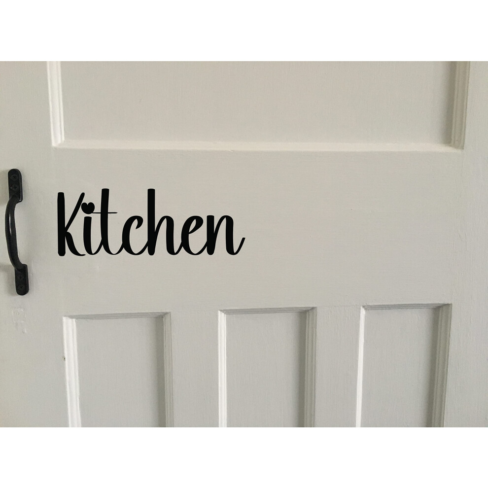 Hatcherabilia Kitchen Décor Home Door Sign Stickers - Waterproof Vinyl Decal - House Gifts - Black Wall Art - Decorative Accessory