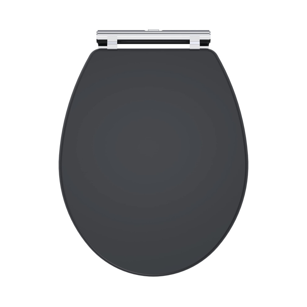 Nuie Classique Carlton Soft Close Toilet Seat Wood Satin Black CLA1499 NEW BOXED - Image 8