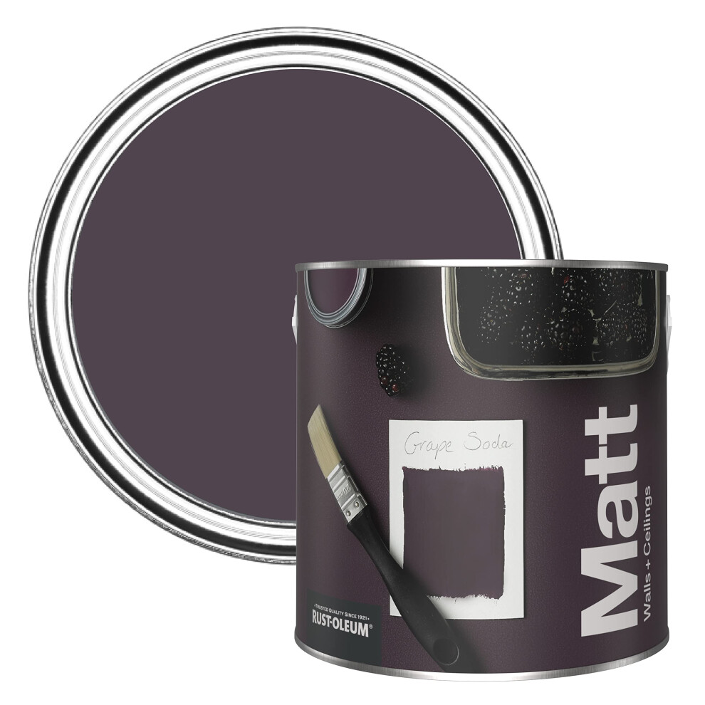 Colours Matt Emulsion Wall And Ceiling Paint - Grape Soda 2.5L 5013296503389