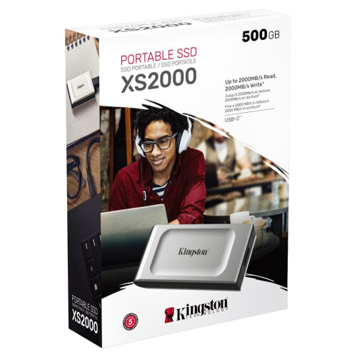 Kingston XS2000 500GB External SSD USB 3.2 Gen 2 Portable Solid State Drive - SXS2000/500G 2