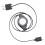 2X USB Type C USB 3.1 Retractable Cable Charger Charging Type-C USB-C Cable Black 1