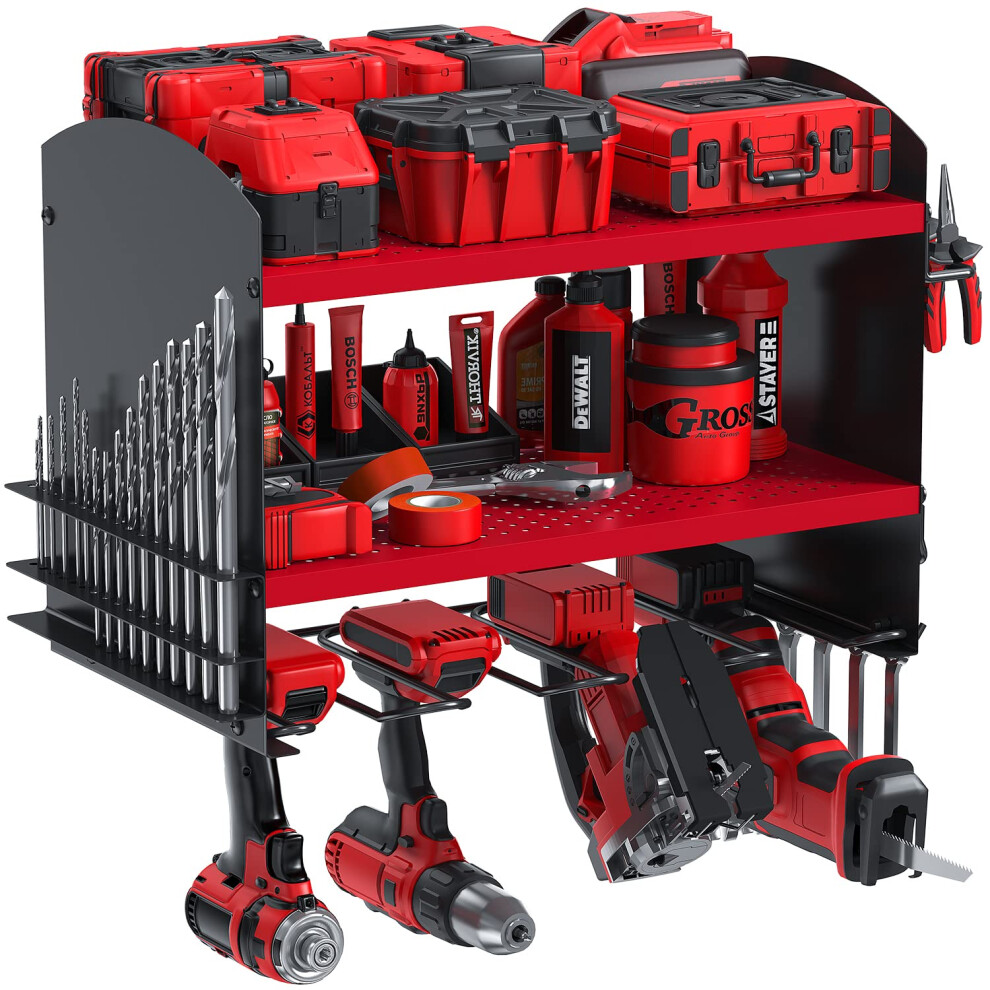 Tool Storage Drill Storage Wall Mounted Battery Impact Drill 4 Slots Heavyduty Electric Drill Storage Rack Screwdriver Organisation Tool Holder Tool 764606070217