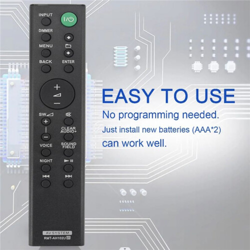 RMT-AH102U Replacement Remote Control for  Home Theatre System HT-XT100 HTXT100 2